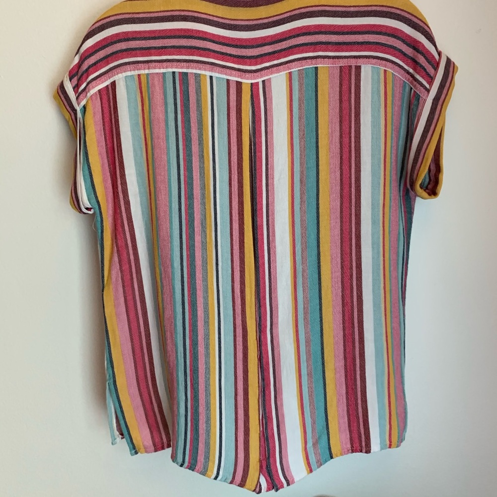 Harper Striped Button Down Blouse - image 7